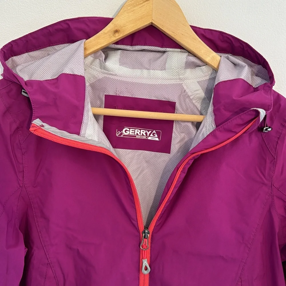 GERRY Womens Purple Pink Magenta Rain Jacket Lightweight Waterproof Size SMALL - Picture 3 of 9